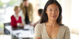 woman standing in office